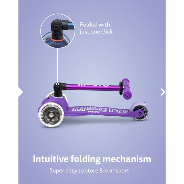 Micro Mini Deluxe Foldable LED - Micro Scooter